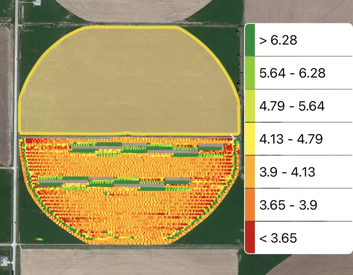 First year to use application prescription in order to apply replicated in furrow starter trial at rates of 0, 4, 6 and 8 gpa of low salt starter Riser Black. ⁦<a href="/AgricenCo/">Agricen</a>⁩ ⁦<a href="/AGRICENLIFER/">Stephen Sexton</a>⁩ ⁦<a href="/NutrienAgRetail/">Nutrien Ag Solutions</a>⁩ ⁦<a href="/growloveland/">Loveland Products</a>⁩