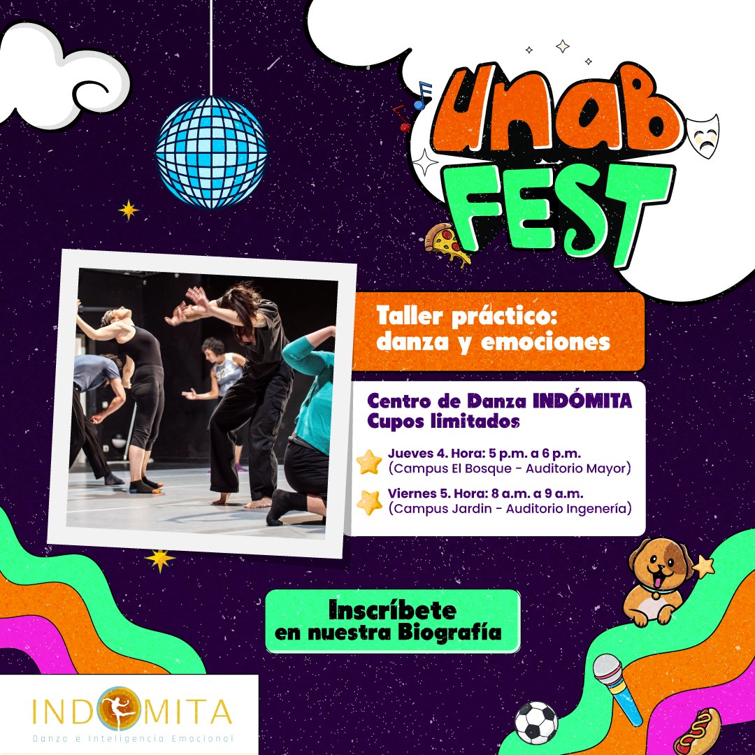 unab_online's tweet photo. ¡Disfruta al máximo del #UNABFest 🤩! Del 4 al 6 de mayo, vive la emoción de este festival en nuestros #CampusUNAB. Te presentamos algunos eventos destacados para hoy. 👇

Revisa la programación completa aquí ➡️: https://t.co/zJhGB7QtpT

#ViveLaU #ComunidadUNAB https://t.co/uXVxvfwOLp