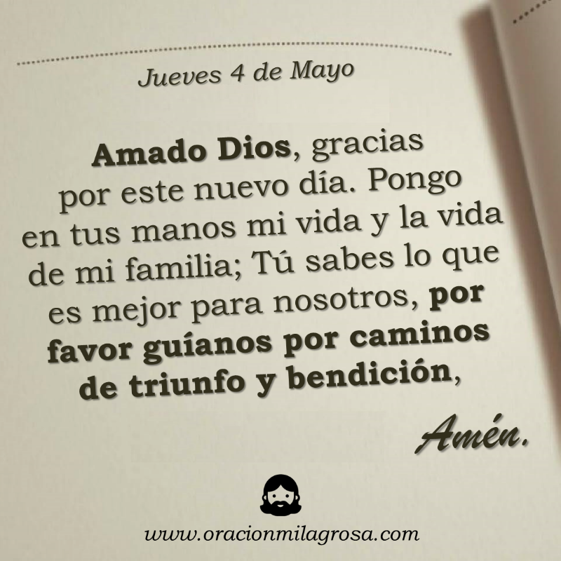 oracion_milagro's tweet photo. Oración para el jueves 4 de mayo de 2023: https://t.co/rG7y4l8mdF