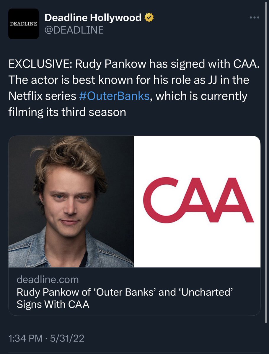 Reed’s Council 4️⃣ on Twitter "He is signed with the talent agency CAA