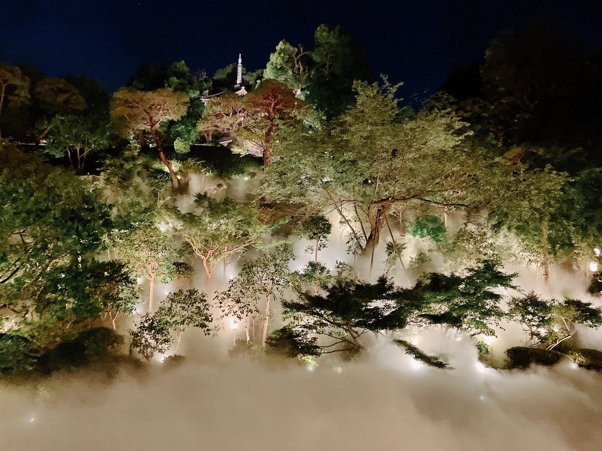 「イベント後念願の、椿山荘東京のイブニングハイティーに行ってきました夜の雲海も見れ」|紺野のイラスト