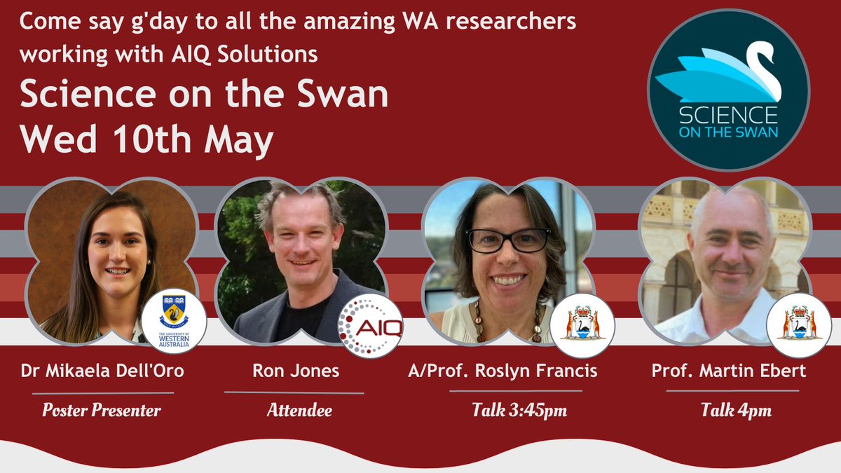 Come say g'day to all the amazing WA researchers working with @aiq_solutions @AiqAustralia at @science_swan on Wednesday 10 May 2023. #AI #MedicalImaging #CancerResearch
@NIFAus @UWAresearch @uwanews @WAHTN1 @LifeSciences_WA @MikaelaDellOro