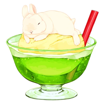 みどりの日なので緑色で水分補給