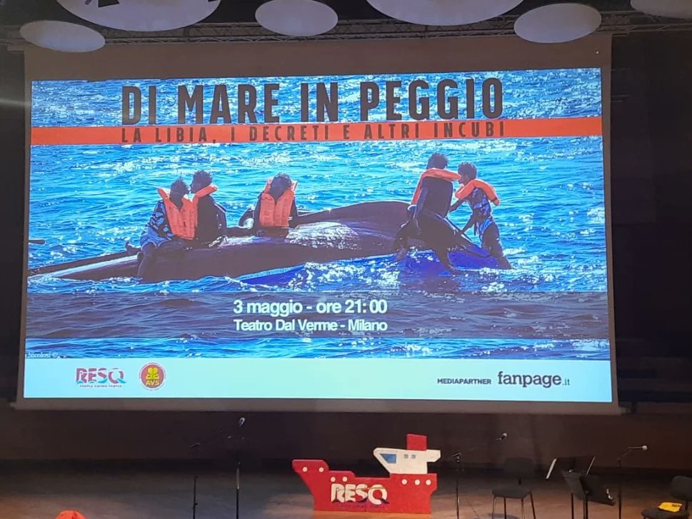 Fabrizio_Baggi's tweet photo. "Salvare una vita è sempre una buona idea"
Una bellissima serata al Teatro #DalVerme di #Milano per conoscere il prezioso lavoro di salvataggio nel #Mediterraneo che compie #RESQ - People saving people.
#ong 
#personenomnumeri
#dimareinpeggio
#resqpeoplesavingpeople
#maredimezzo https://t.co/uhhfFvW3iS