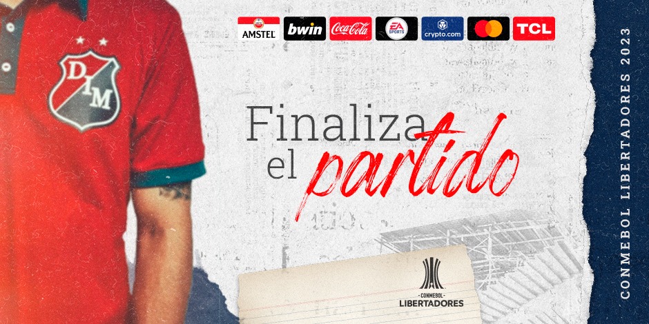 DIM_Oficial's tweet photo. ⏱️ FT ' | #DIM 🇨🇴 4️⃣-2️⃣ #MET 🇻🇪

Finaliza el partido en el #Atanasio. Victoria del #Poderoso. 

#MásFuertesJuntos ✊🏻🔴🔵
#ConmebolLibertadores2023 https://t.co/B7Rft9scCn