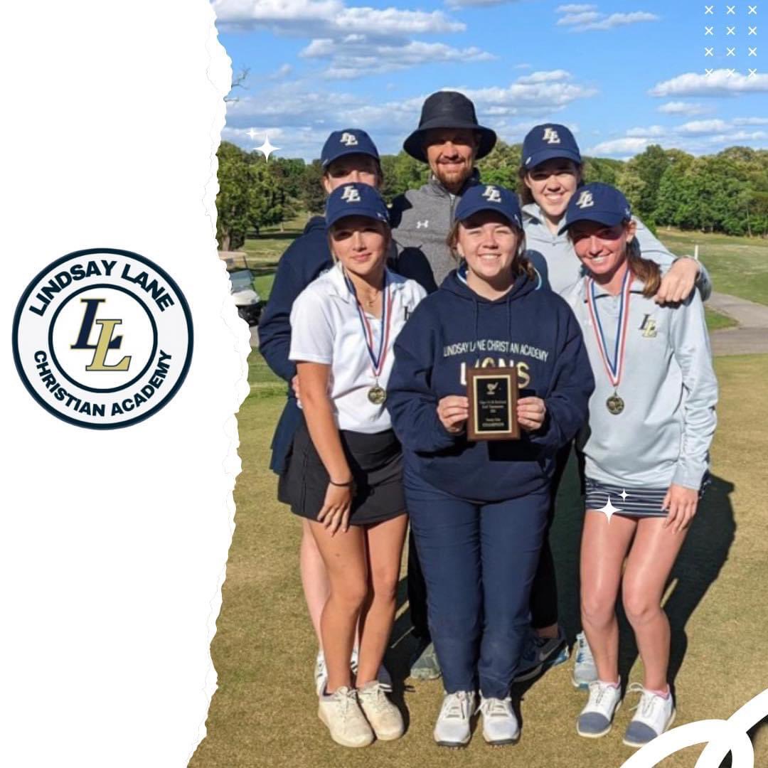 Congratulations to our Lady Lions Golf Team for winning the Class 1A-3A girls Section 4 golf tournament at Joe Wheeler.  The Lions won with a team score of 257. 
Chloe Ruble (75)
Corrine LaFerrera (86)
and Sophya Pirtle (96)
