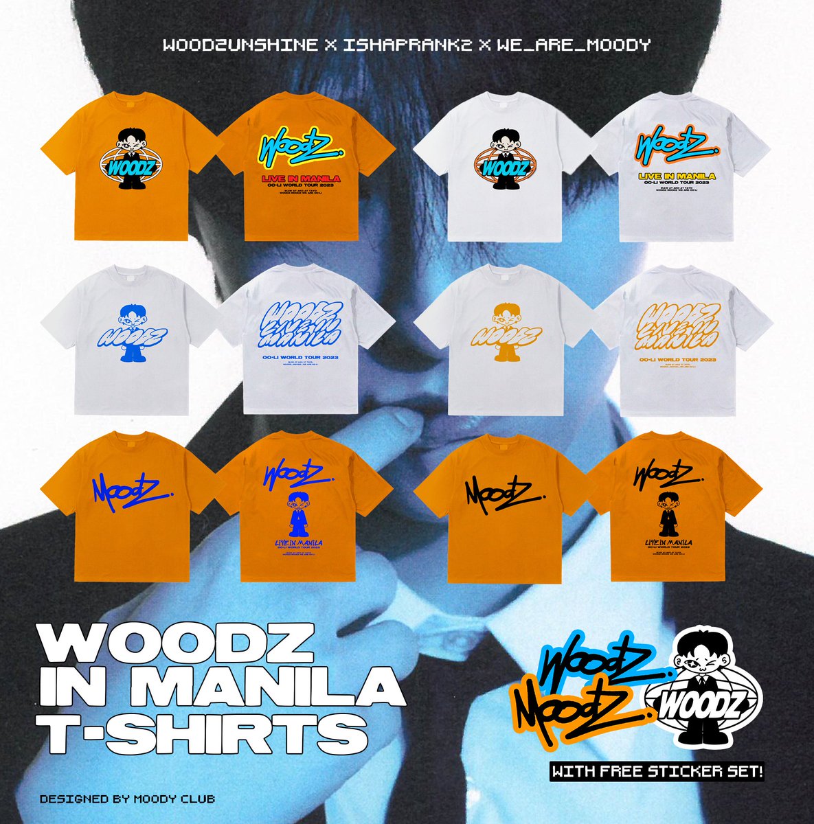 #WDZinMNL_customSHIRT a collab project by MOODZ for MOODZ 🧡💙

50 PHP from the sales of each shirt will proceed to #WOODZinMNL Fan project Fundraising conducted by @WOODZPilipinas

Pre-order & Payment 'til: 5/17

Price: 330 PHP (XS-2XL)
Pre-order form: 
🔗bit.ly/WDZinMNL_Custo…