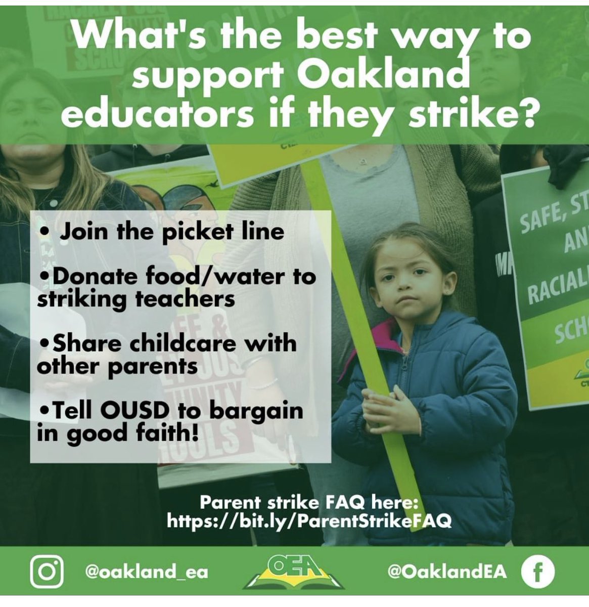 If we don’t do the right thing for our teachers there won’t be any teachers left. I’ll be out tomorrow showing my support for Oakland  educators. Let me know if you want to join or pitch in - I’m going to take snacks and water to a few picket lines.