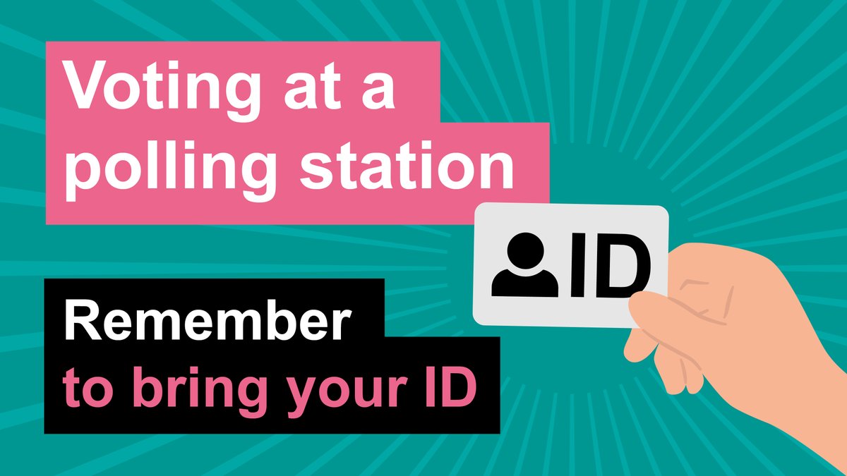 It's election day! Polls open at 7am.  Please remember to bring along your photo ID to vote in person.  You cannot vote in person without it.  Find out what ID is acceptable at: ow.ly/S7nc50NWsge