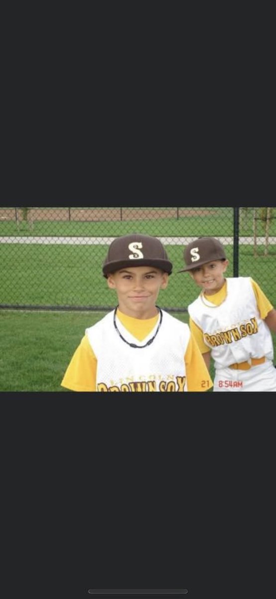 RobieWells's tweet photo. The middle at 7 and still doing it at 20 years old. I couldn’t be prouder of both these guys. Next chapter is coming. https://t.co/1TGY8Mer7Z