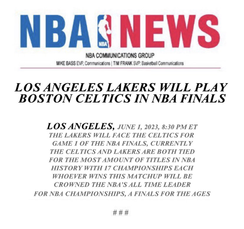 ZAM Sources on Twitter "The script for the NBA playoffs has been