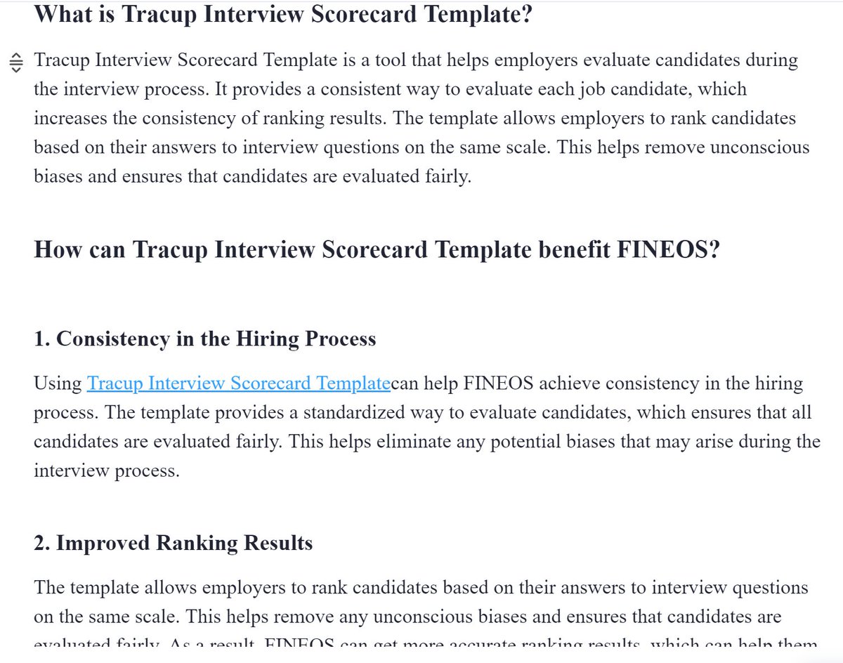 brando14135057's tweet photo. #InterviewScorecard #HR #HiringProcess #RankingCandidates #TracupTemplate #EnglishWriting #SEO #TemplateManager #FINEOS
Tracup Interview Scorecard Template provides a consistent way to evaluate candidates.👇👀
https://t.co/WcKwVynorz https://t.co/8pccVuttK4