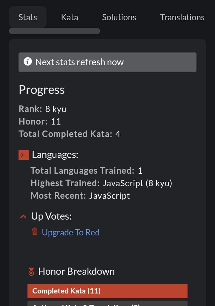 fit_nr's tweet image. Belum bisa cepet nge solving, masih harus googling dulu. Hehe
Setelah berhasil, lalu lihat di tab solution, 'ahhh..ternyata bisa sesimple itu'
Hihi
#codewars #belajarcoding #javascript