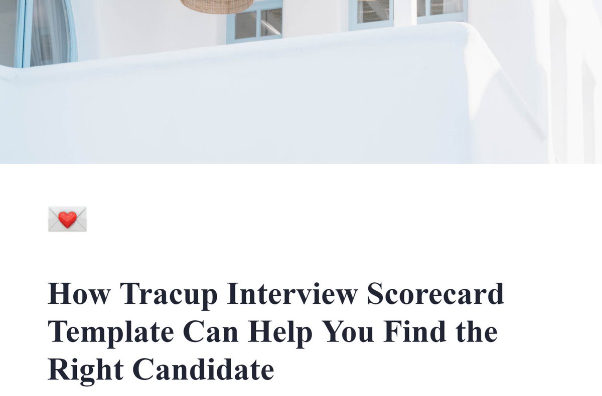 brando14135057's tweet photo. #InterviewScorecard #HR #HiringProcess #RankingCandidates #TracupTemplate #EnglishWriting #SEO #TemplateManager #FINEOS
Tracup Interview Scorecard Template provides a consistent way to evaluate candidates.👇👀
https://t.co/WcKwVynorz https://t.co/8pccVuttK4