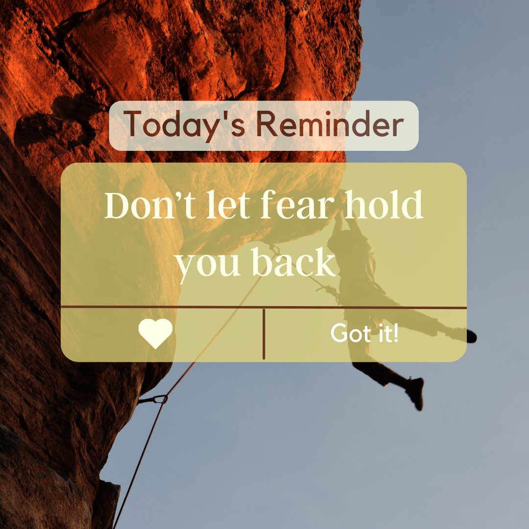 Kidnot's tweet image. Don't let fear hold you back, and don’t be afraid to fail. Failure is another opportunity to learn and grow. Embrace challenges, push yourself out of your comfort zone and take the leap of faith!

#fearless #challengeyourself #comfortzone #failure #learning #growthmindset