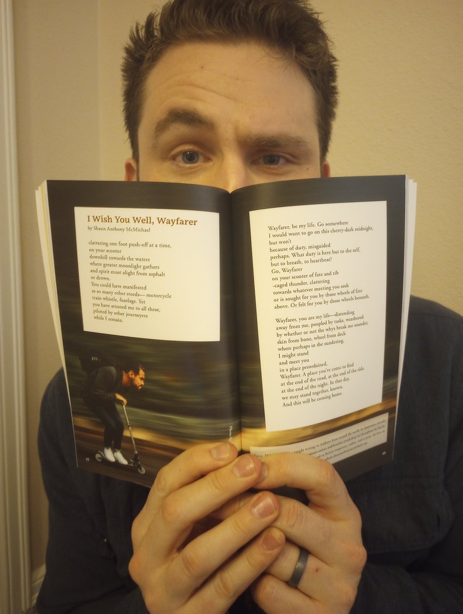 McmichaelShaun's tweet photo. Just got my copy of Moss Piglet's May Issue, Transportation 🚕🛴✈, featuring my poem "I Wish You Well Wayfarer".

Buy your copy soon!

https://t.co/EUNTj4ibBF

#mosspiglet #transportation #krazines #doorcounty #wisconsin #shaunanthonymcmichael #published #grateful #poet #writer https://t.co/pn53TcVO2t