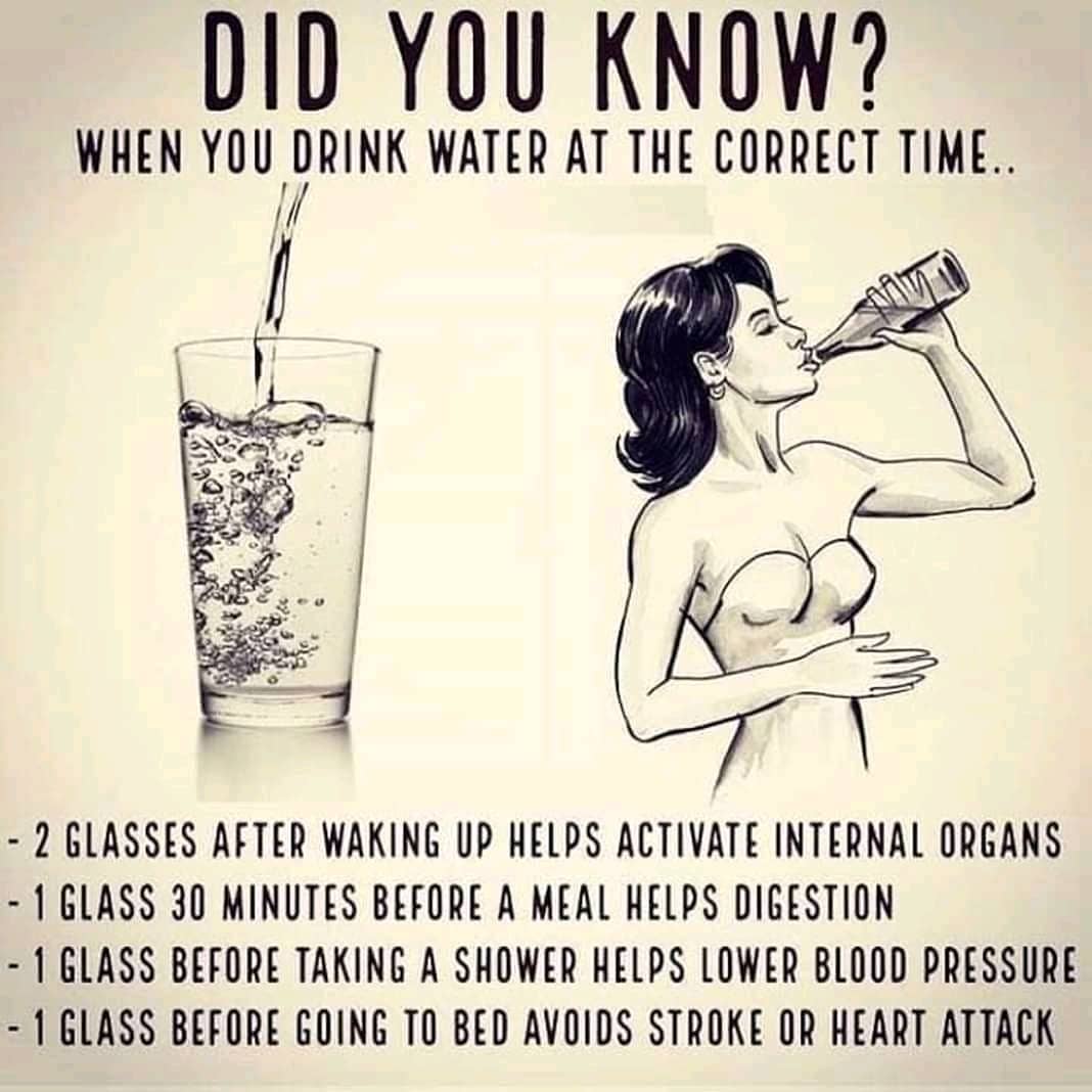 Here are things you might not know... SAVE THIS

01. When to drink water