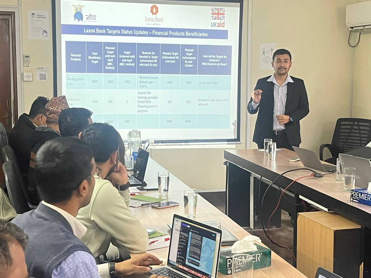 SEEP_Programme's tweet image. HAPPENING NOW: Day 2 of SEP Partners' Review with eSewa, Global IME Bank, Label STEP, Laxmi Bank, SAF & SKBBL. Exciting to see partners coming together for the Partners' Review Meeting, discussing progress towards meeting targets & finding solutions to implementation challenges