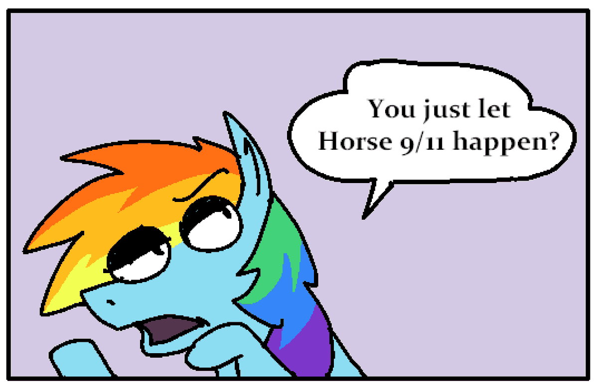 punkittdev's tweet photo. rainbow dash questions authority #mlp https://t.co/21IO9c3QUa