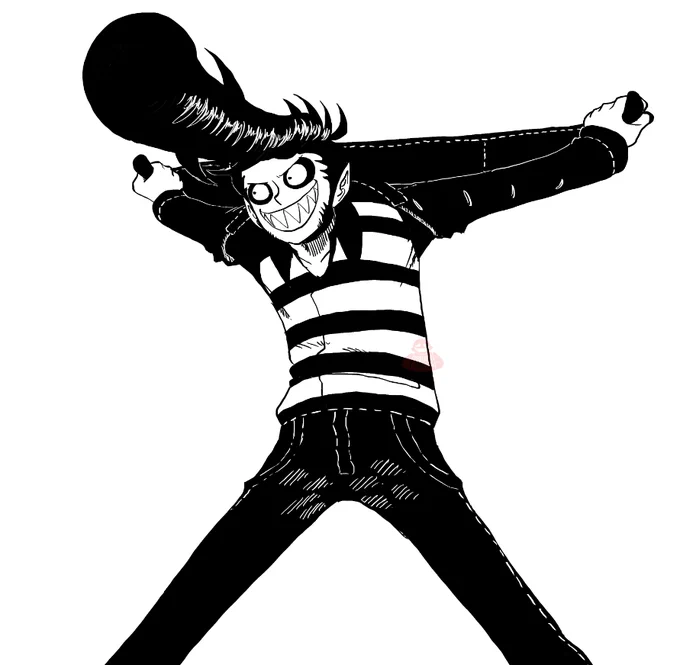 Hold on. I need to get used to drawing him again.