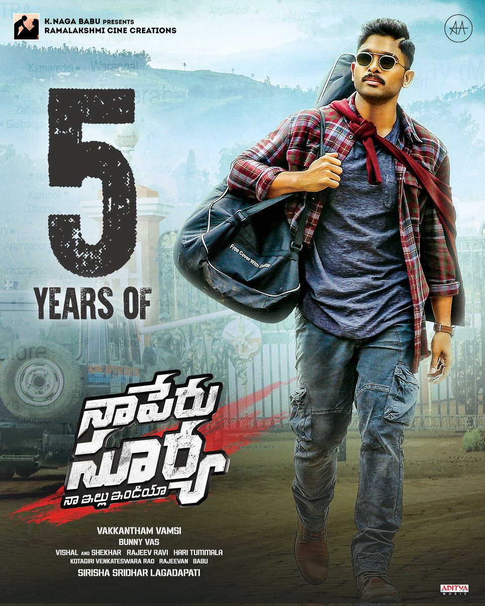 ratankmr6's tweet photo. #5Yearsfor   Angry 😡 man Surya #NaaPeruSuryaNaaIlluIndia an unforgettable experience❤️🎥

Thanks @alluarjun anna accepting such a roles.

#5YearsforNSNI #5YearsForNaaPeruSurya
@alluarjun @VamsiVakkantham @SridharL  

#TeamAAWarangal  @AIAFA_Warangal @ratankmr6

@TrendsAlluArjun https://t.co/ocaMlqrbvR