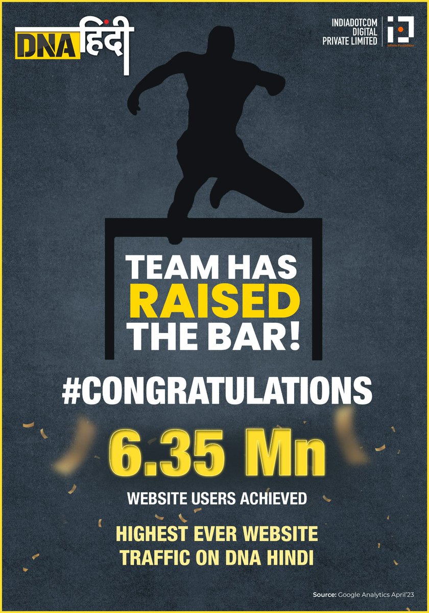 We are growing steady, we are growing sharp... 😊

<a href="/DnaHindi/">DNA Hindi</a> <a href="/nawabjha/">Rohit Vats</a> - Keep up the good work.