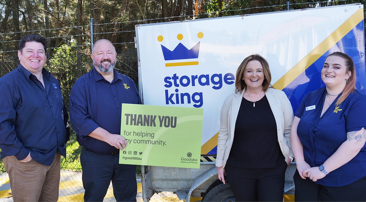 good360au's tweet photo. Celebrated our partnership with @_storageking and Bulli Community Centre with special guests @AlisonByrnesMP and @JElliotMP yesterday at Storage King Woonona. We thank Storage King for their donation of storage for increasing need in local communities 💚

#CircleOfGood https://t.co/hxad8qhm73