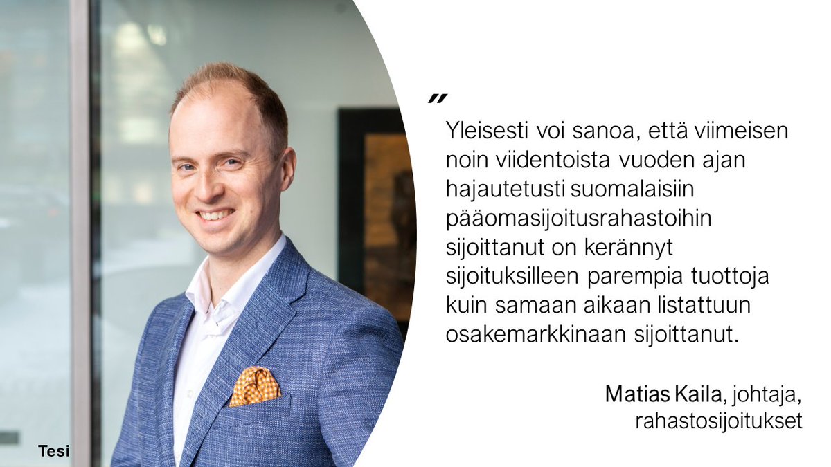 Tesin uuden tuottotutkimuksen mukaan:
▪️ suomalaiset pääomasijoitusrahastot ylittävät tuotoissa listatun markkinan ja pärjäävät hyvin eurooppalaisessa vertailussa
▪️ erityisen hyvin ovat tuottaneet parhaat kotimaiset venture capital -rahastot
Lue lisää: bit.ly/44vhDx2