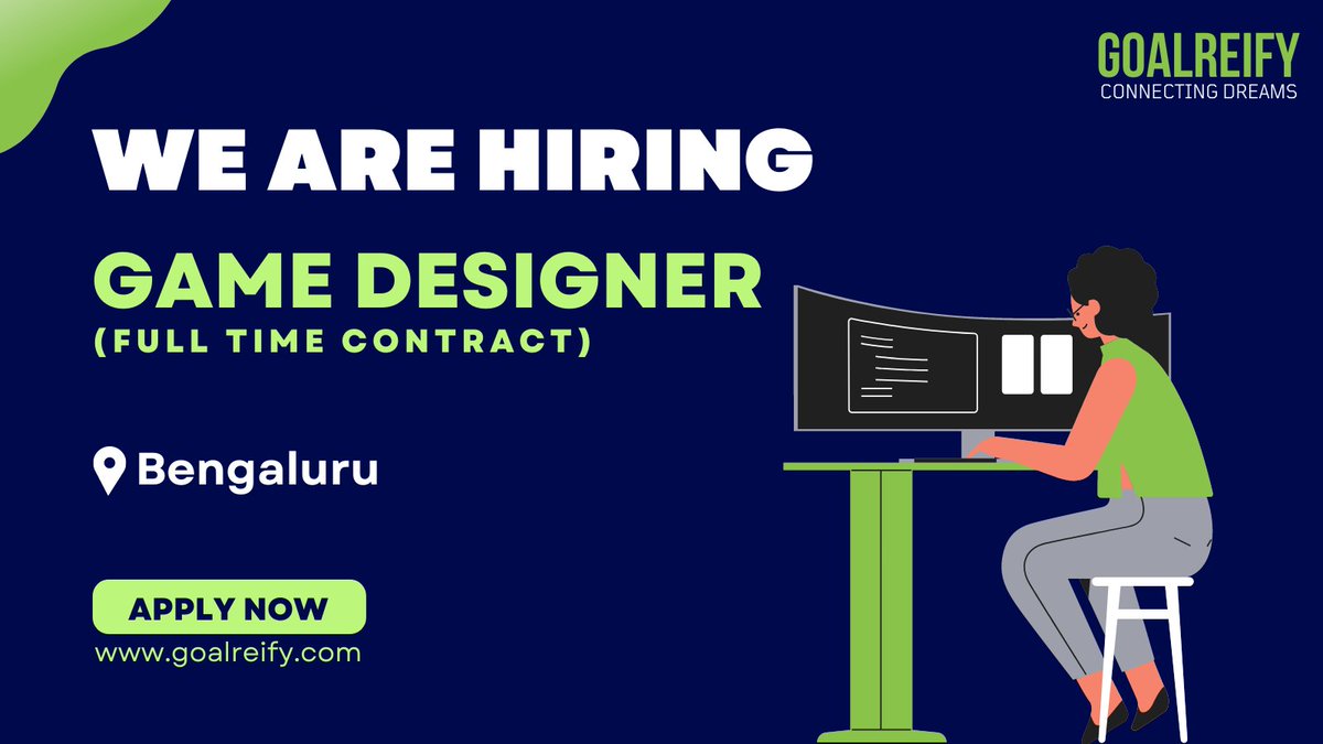 goalreify's tweet photo. We are #hiring Game Designer for Full time Contract. Its an onsite opportunity for #bengaluru & #hyderabad
#goalreify #games #gaming #gamingcommunity #gamedesign #gamedesigners #gamedesigning #gamedocumentation #gamemonetization #gameeconomy #designer #jobsingames https://t.co/0gJIXqJsgl
