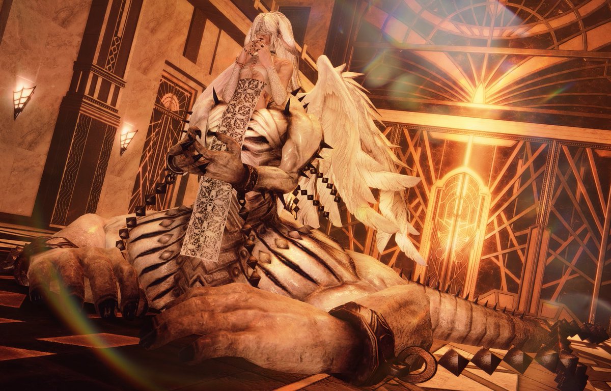 Just_Java_Kitty's tweet photo. We fear the serpent that sleeps beneath the waves, for when he awakens-- the world will know only silence.
#GPOSERS | #FFXIV | #Viera | #Lightwarden https://t.co/EBOTqHgpsT