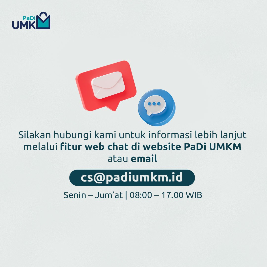 PadiUmkm's tweet photo. Halo Buyer PaDi UMKM!

Sekarang, Biaya Transaksi Metode Pembayaran tidak lagi dibebankan kepada Buyer B2B (BUMN) selain pengguna kartu kredit lho! Semakin yakin kan untuk berbelanja di PaDi UMKM? 

Mau liat info selengkapnya? Klik link berikut https://t.co/fIm5aMWiEf https://t.co/Aqm4VICbd9