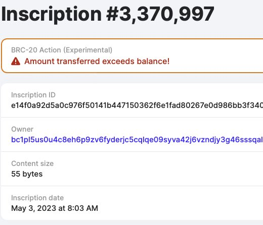 ryannguyen1203's tweet photo. Đã bắt đầu có hình thức Scam trên #BRC20 rồi đây anh em, anh em nào đang tìm hiểu mảng này thì chú ý nhé

Đây là hình thức Scam để lấy tiền của người mua Token được list trên chợ bằng cách chèn một lệnh trước lệnh mua của người mua để thay đổi số dư của tài khoản trước khi lệnh của người mua được thực hiện

Bạn có thể hình dung đây giống như Mev-bot

1/ Khi bạn mua Token của người ngày, họ sẽ mở một Transaction không xác nhận thay đổi số dư và double phí lên để lệnh của họ được thực thi trước lệnh của bạn
2/ Lúc này, lệnh của bạn được thực hiện xong và người này nhận được số tiền bạn mua nhưng Token không được xác nhận chuyển cho bạn và bạn mất tiền

Ví dụ điển hình: cộng đồng của @BitcoinFrogs vừa rồi đã bị dính mô hình scam này thông qua Ordinals Wallet

Để tránh trường hợp này thì bạn hãy check Token bạn muốn mua trên Ordiscan trước khi mua nó, nếu có dòng màu đỏ này thì bạn không nên mua và bỏ qua nó