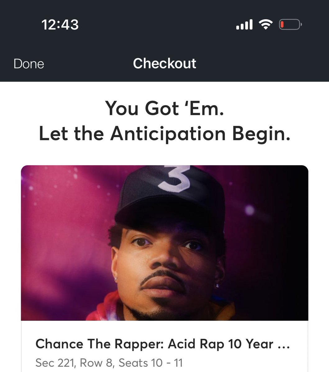 PresidentCartaa's tweet photo. @chancetherapper can't believe i'm going to see seeing the album that changed my life live 🥺 https://t.co/3Me9v0Rt5d