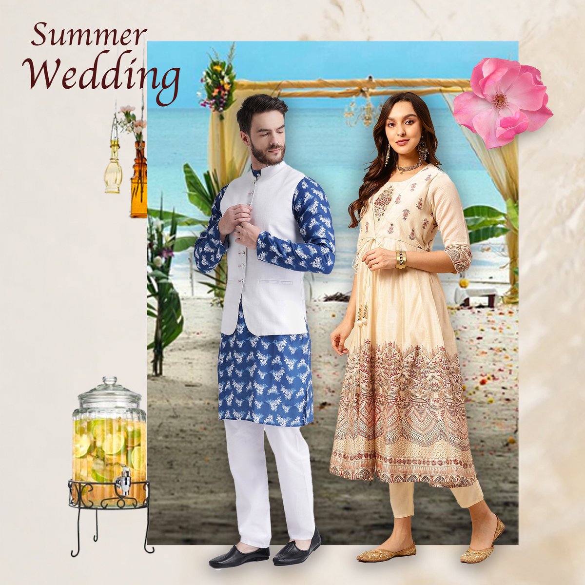 snapdeal's tweet photo. Summers mein bhi shaadi ready, with bright colours from Snapdeal. ❣️

#Snapdeal #Summer #SummerCollection #WeddingOutfit #WeddingLooks #TraditionalWear #SummerWedding #Shaadi #ShaadiReady #SummerStore #EthnicWear #Fashion #Style #ShopNow #OnlyShopOnSnapdeal https://t.co/ioqrBoUuE6