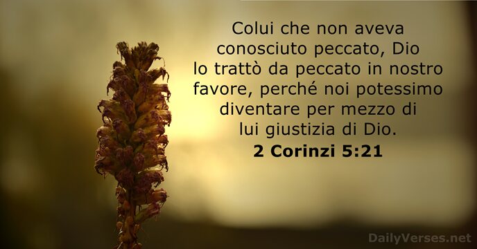 2 Corinzi 5:21 - dailyverses.net/it/2023/5/4