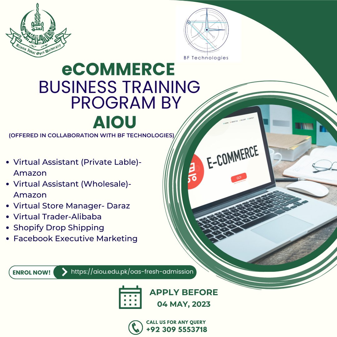 Admissions for Spring 2023 Phase-2 are open. Apply online at the following link, aiou.edu.pk/oas-fresh-admi…
#aiouactivities #aiounews #aioustudents #aiou_updates #AIOU_ISLAMABAD #lifeataiou #educationforall #dpr #ecommercecourses #virtuallearning #allaroundtheworld #applynow