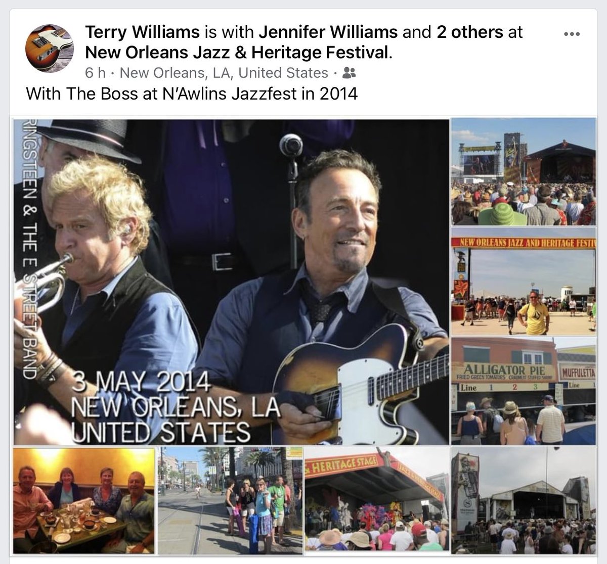 TerenceXroads's tweet photo. ⁦@jazzfest⁩ 2014 with The Boss ⁦@springsteen⁩ https://t.co/uZeW2ekZbj