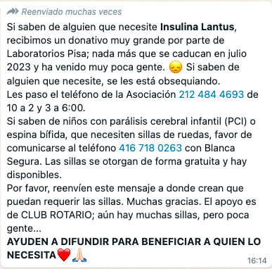 #Fakenews Nuestro Club Rotario no tiene una campaña de donación como se menciona en este mensaje, ¡gracias por tomar nota!