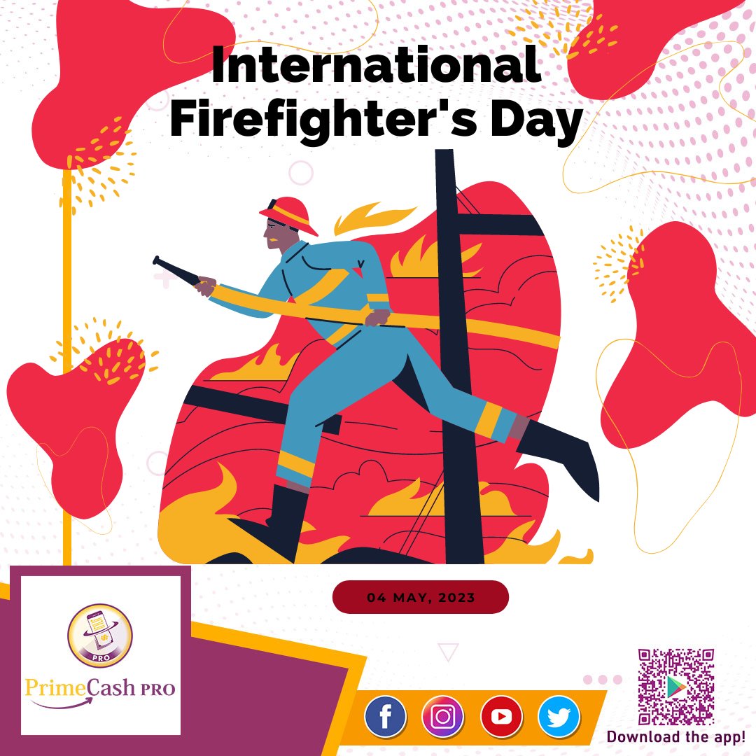 Primecash_PRO's tweet photo. We owe a debt of gratitude to the firefighters who risk their lives to keep us safe. On International Firefighter's Day, we honor these heroes.
...
#InternationalFirefightersDay #FirefightersDay #BraveHeroes #ThankYouFirefighters #FirefightersRock #FirefighterAppreciation https://t.co/LcfR4bWZts