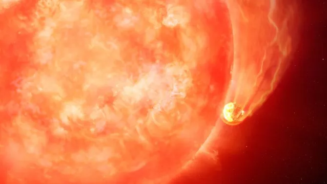 3CatInfo's tweet photo. Capten per primer cop com una estrella s'empassa un planeta, com li passarà a la Terra https://t.co/vJ76Uz5Fak https://t.co/u9LOJV0LdK