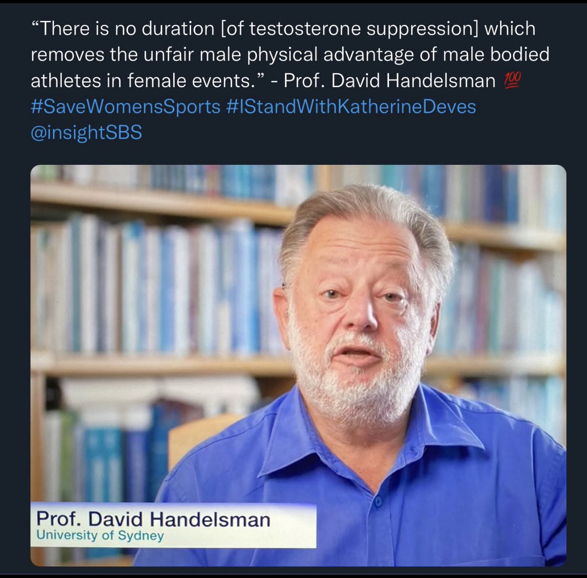 If you have a daughter, sister or mother who does sport at any level, would you want her to start the race/game knowing there was a male in ‘her’ competition (in a category purely designed to eliminate males from it for good reason) with a KNOW unfair advantage before they even