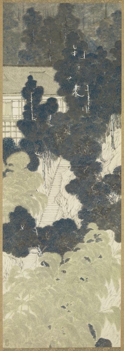 今村 紫紅　いまむら しこう　Imamura Shikō　1880–1916

「近江八景」《石山　いしやま》

1912（大正元）年・20世紀
紙に彩色・掛軸8幅のうち
東京国立博物館