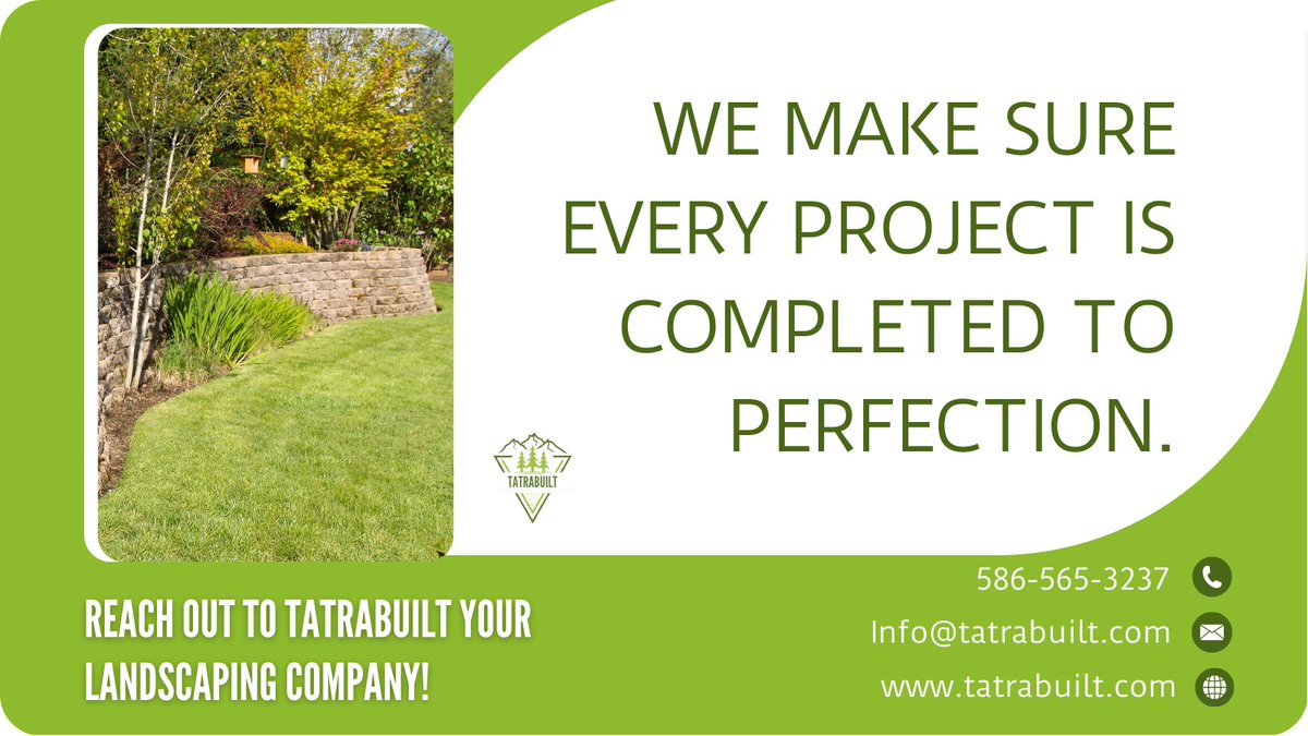 tatrabuiltllc's tweet photo. Our dedication to perfection ensures your satisfaction in every project.Reach out to Tatrabuilt your landscaping company!🌳🚚
#tatrabuilt #landscaping #perfection #satisfaction #Landscaping #CurbAppeal #PropertyValue #ProfessionalServices #Tatrabuilt#beautifulyard #trustus https://t.co/bxmhYiuire