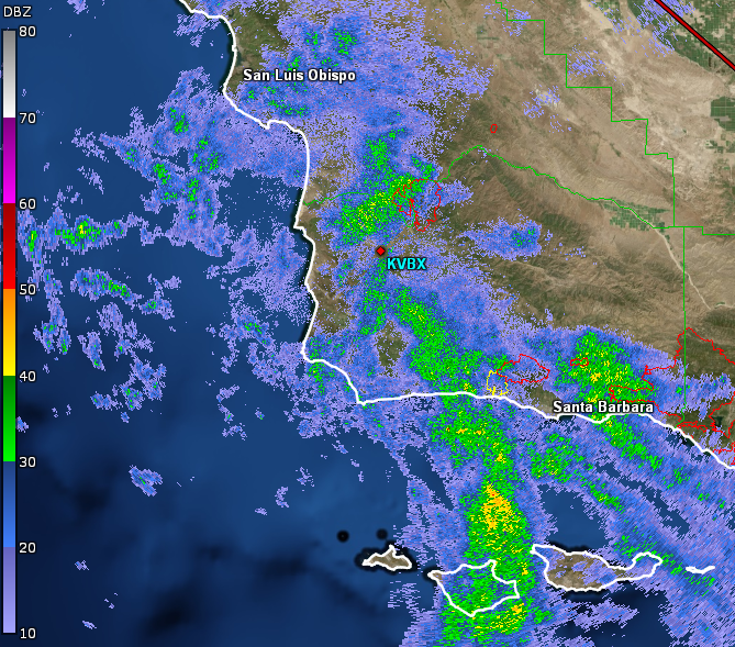 NWSLosAngeles's tweet image. Showers have progressed onshore and we are starting to see new development over the Ventura County Coast, along with a few stray showers near Long Beach. Showers will continue to spread east overnight. #socal #radarupdate #CArain