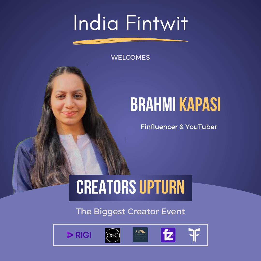 IndiaFintwit's tweet photo. Finfluencer @IsfunFinance will be joining us for ‘Creators Upturn’ on May 6th!

#IndiaFintwit https://t.co/jZrRcsFMsM