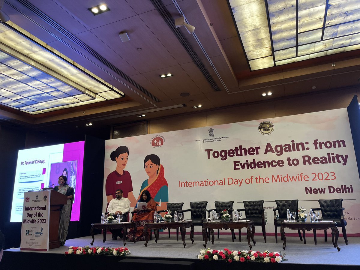 Midwives are the future of our country as we continue our efforts to strengthening #respectfulmaternitycare towards reduction of maternal mortality in India. Dr Padmini Kashyap #IDM2023 @MoHFW_INDIA