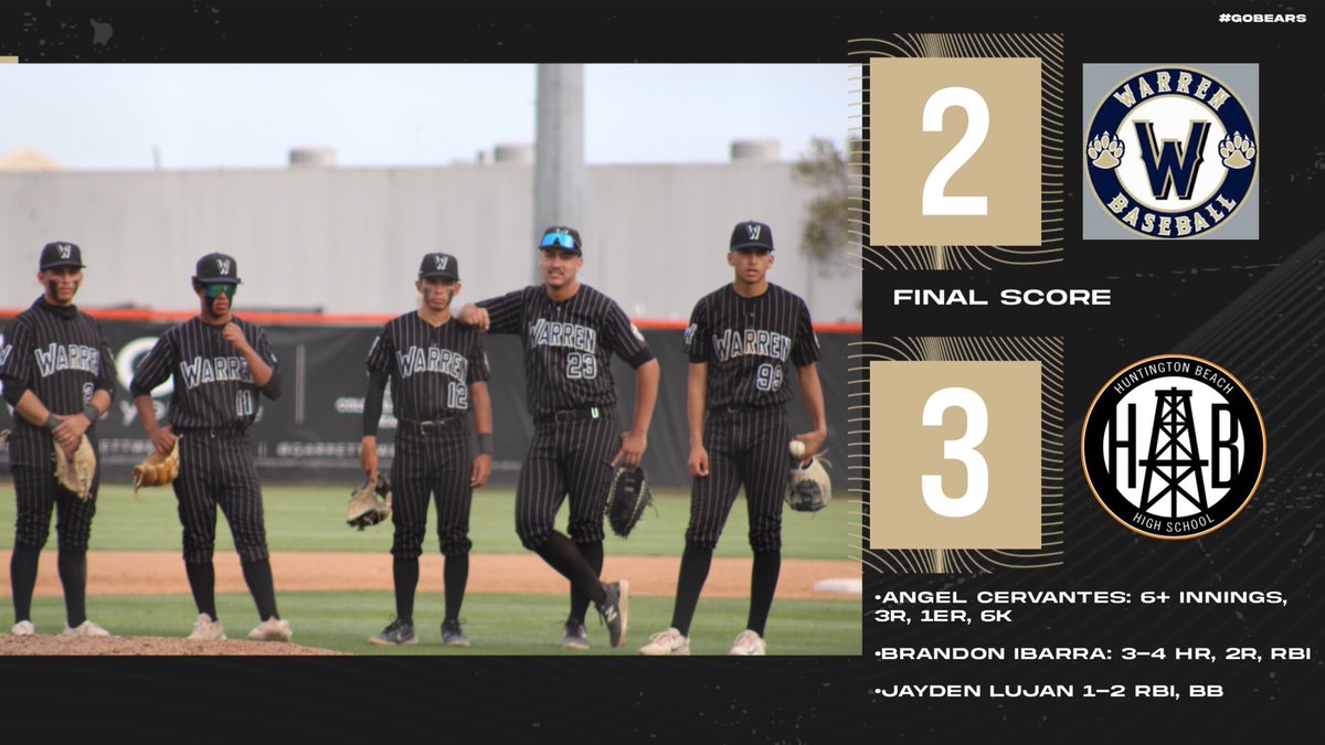 Warren High Baseball (@warrenbaseball) on Twitter photo Today's CIFSS D1 playoff game was a battle from start to finish against a great Huntington Beach team, ranked #7 in the nation. It took a last inning rally for the Oilers to advance. Sophomores Angel Cervantes and Brandon Ibarra had strong performances
<a href="/latsondheimer/">eric sondheimer</a> <a href="/johnwdavis/">John W. Davis</a> Today's CIFSS D1 playoff game was a battle from start to finish against a great Huntington Beach team, ranked #7 in the nation. It took a last inning rally for the Oilers to advance. Sophomores Angel Cervantes and Brandon Ibarra had strong performances
<a href="/latsondheimer/">eric sondheimer</a> <a href="/johnwdavis/">John W. Davis</a>