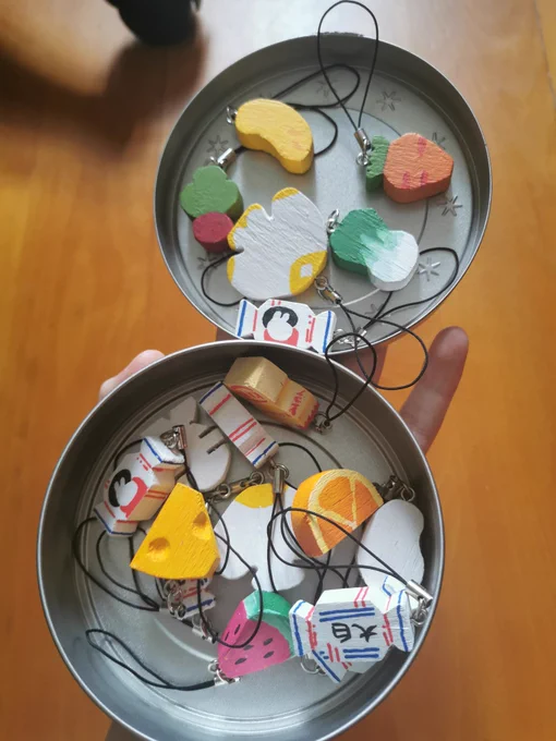 I also made an entire batch of wooden charms to give away for fun if you're cool perhaps  Yes I made tiny rabbit candy it's real