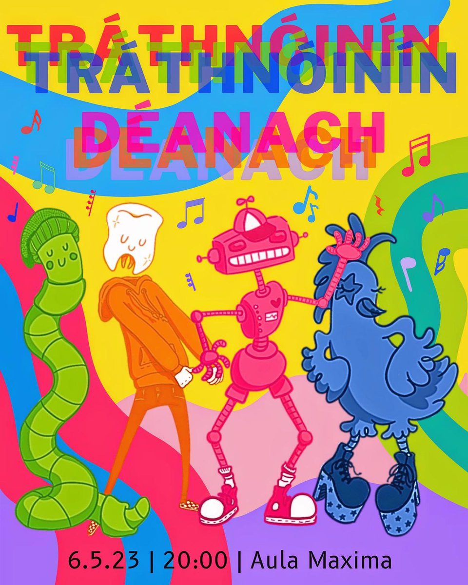 An bhfuil réidh le réabháil a dhéanamh oíche Shathairn🥳😎 
Táimid ag tnúth go mór leis an gceol agus an réabháil ag an imeacht seo le Súil Amháin agus Rob Ó Maoilchiaráin as an mbanna Tuath! 

€12 don imeacht ar Eventbright! 🔗 Nasc sa bhio🎉

#rave #ceol #gaeilge #feilebheag