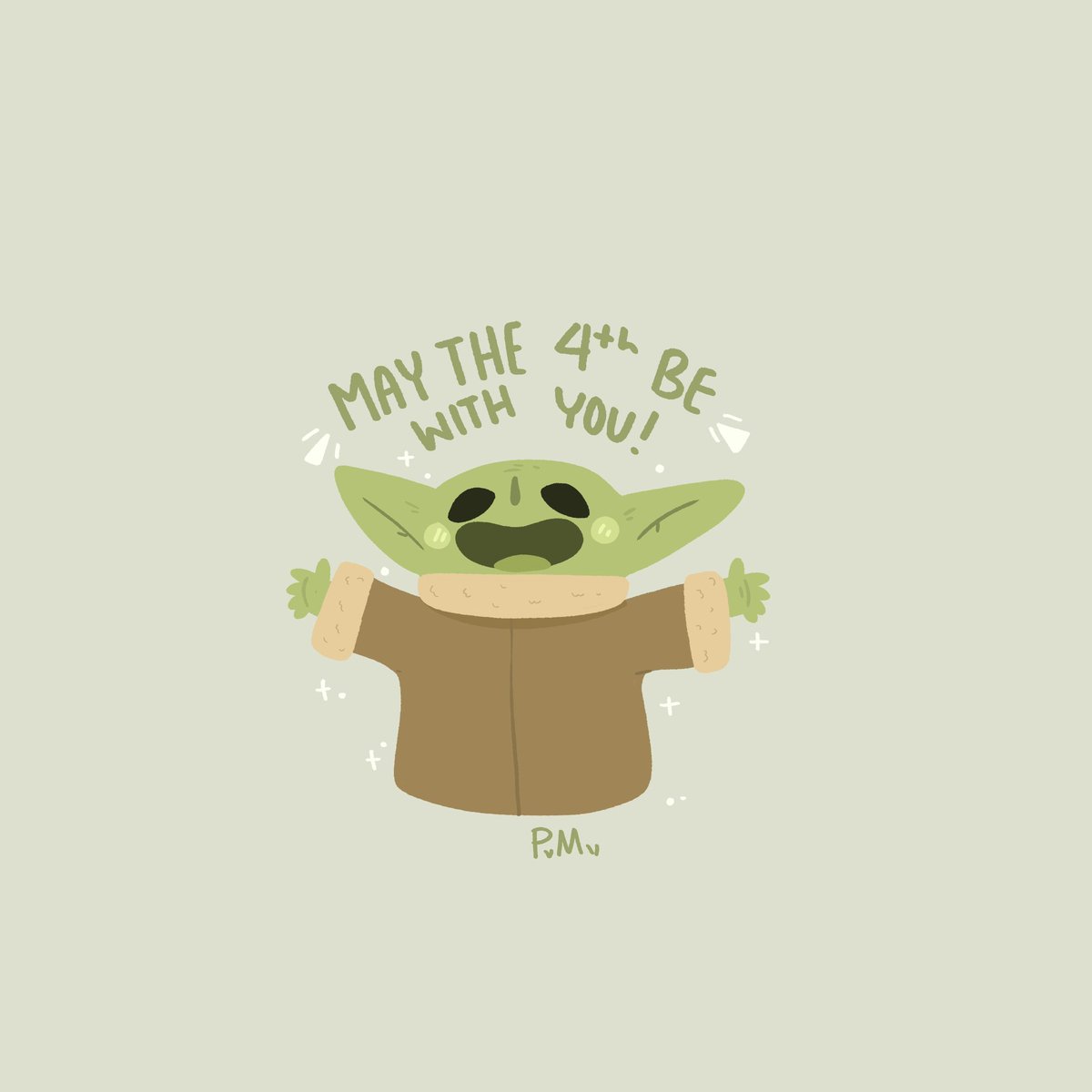 May the 4th be with you ✨! #StarWars 
#starwarsart #Maythe4bewithyou #MayThe4th #digitalart #babyyoda